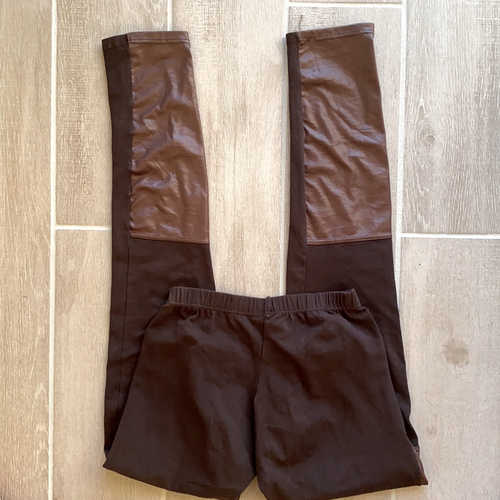 ✨ CALZENDONIA Italian leggings leather design - Picture 3 of 5
